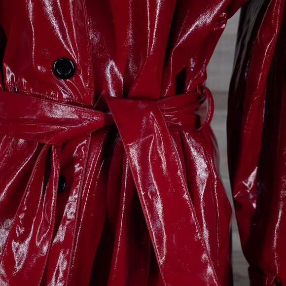 Womens Venezia Polyvinyl red jacket size 14/16 - Picture 5 of 9